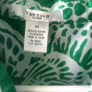 vertigo paris green and white dress